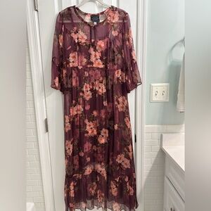 Johnny Was petite Winona silk maxi dress